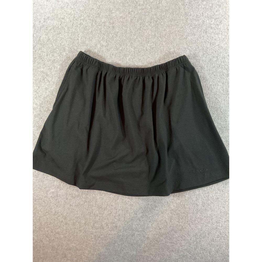 HEAD Womens Black Tennis Elastic Waist Active Skirt HD5682Y Size Large #540